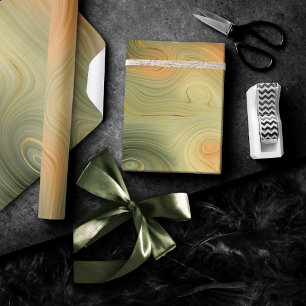 Golden Strata   Perzisch verbrand Oranje groen aga Cadeaupapier