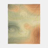 Golden Strata | Perzisch verbrand Oranje groen aga Fleece Deken (Voorkant)