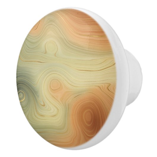 Golden Strata | Perzisch verbrand Oranje groen aga Keramische Knop (Rechts)