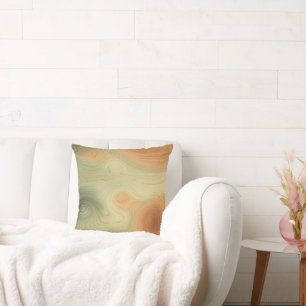 Golden Strata   Perzisch verbrand Oranje groen aga Kussen