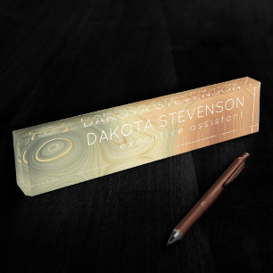 Golden Strata   Perzisch verbrand Oranje groen aga Naambordje