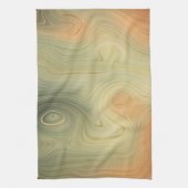 Golden Strata | Perzisch verbrand Oranje groen aga Theedoek (Verticaal)