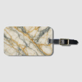 Golden Stratum Marble Texture Bagagelabel (Voorkant (horizontaal))