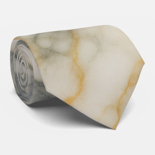 Golden Stratum Marble Texture Pattern Stropdas (Opgerold)