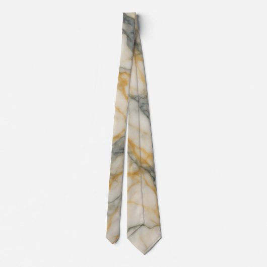 Golden Stratum Marble Texture Pattern Stropdas (Achterkant)