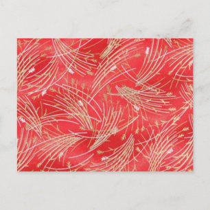 Golden Straw Chinese Rode Vriendschap Briefkaart