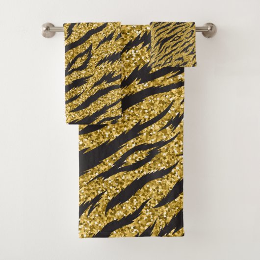 Golden strepen, tijgerstrepen, patroon bad handdoek (Insitu)