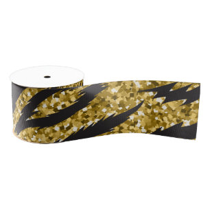 Golden strepen, tijgerstrepen, patroon grosgrain lint