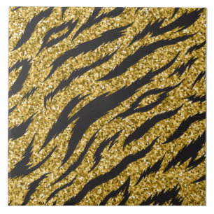 Golden strepen, tijgerstrepen, patroon tegeltje