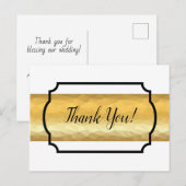 Golden stripe elegant dank u briefkaart (Voorkant / Achterkant)