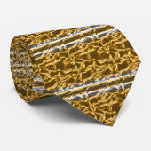 Golden Striped Stropdas (Opgerold)