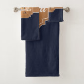 Golden Stripes Pattern Bad Handdoek (Insitu)