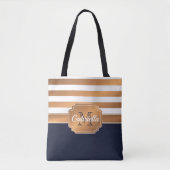 Golden Stripes Pattern Tote Bag (Voorkant)