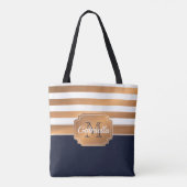 Golden Stripes Pattern Tote Bag (Achterkant)