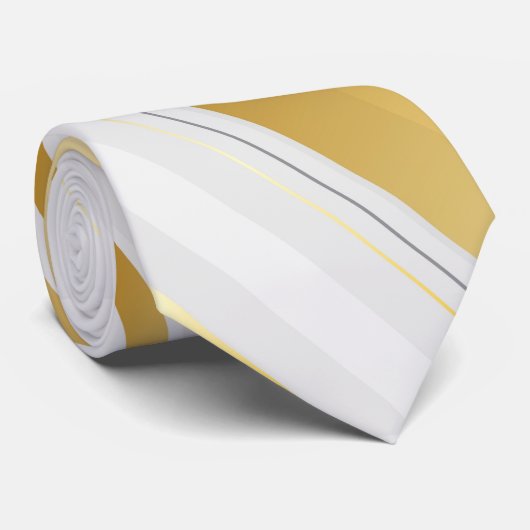 Golden Stripes Stropdas (Opgerold)