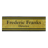  Golden Stripes - zwart en jouw ideeën Naambadge (Voorkant)