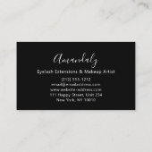 Golden Strokes Beauty Shop Blush Abstract Visitekaartje (Achterkant)