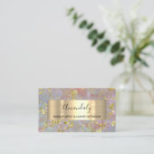 Golden Strokes Beauty Shop Blush Abstract Visitekaartje (Staand voorkant)