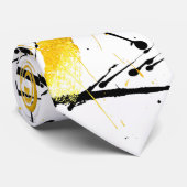 Golden strokes with black ink stropdas (Opgerold)