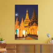 Golden Stupa en Temples Canvas Afdruk (Insitu (Woonkamer))