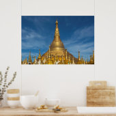 Golden Stupa Temple Poster (Keuken)