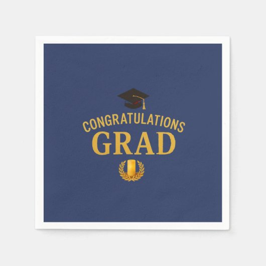 Golden Success Afstuderen Thema - Royal & Gold Servet (Voorkant)