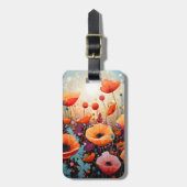 Golden Summer Glow Poppy Paradise Bagagelabel (Voorkant verticaal)