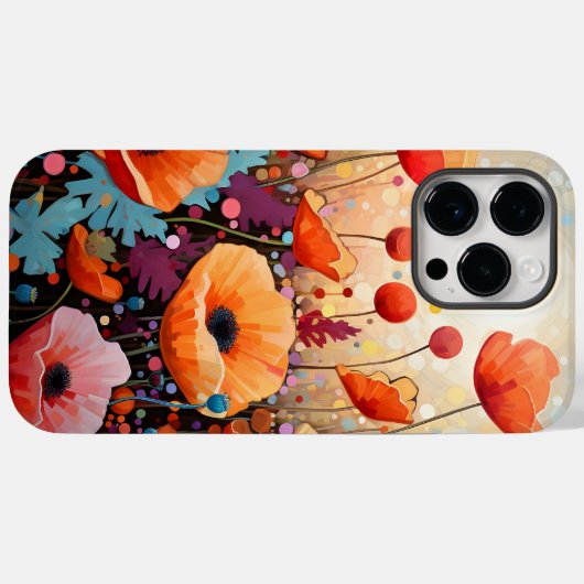 Golden Summer Glow Poppy Paradise Case-Mate iPhone Case (Achterkant (horizontaal))