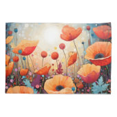 Golden Summer Glow Poppy Paradise Kussensloop (Achterkant)