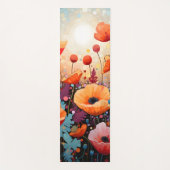 Golden Summer Glow Poppy Paradise Yogamat (Voorkant)