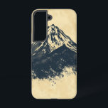 Golden Summit telefoonhoesje Samsung Galaxy Hoesje<br><div class="desc">Een eenzame berg stijgt op in warme tinten van oker en beige,  wat een minimalistisch maar majestueus gevoel geeft.</div>