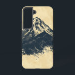 Golden Summit telefoonhoesje Samsung Galaxy Hoesje<br><div class="desc">Een eenzame berg stijgt op in warme tinten van oker en beige,  wat een minimalistisch maar majestueus gevoel geeft.</div>