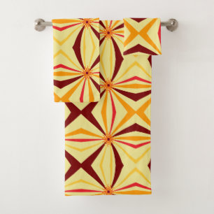 Golden Sun Abstracte badhanddoek set Bad Handdoek