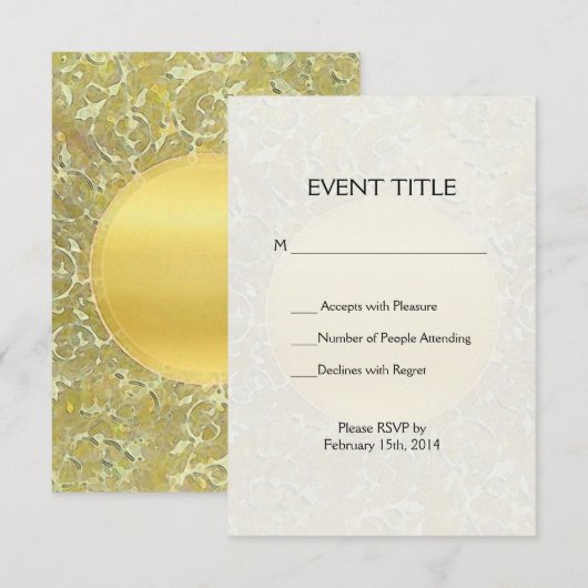 Golden Sun-achtergrond Kaart (Voorkant / Achterkant)