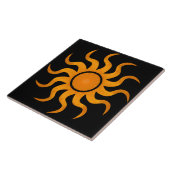 Golden Sun Black Tile - Groot Tegeltje (Zijkant)