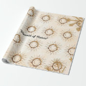 "Golden Sun Blaze" Cadeaupapier (Uitgerold)