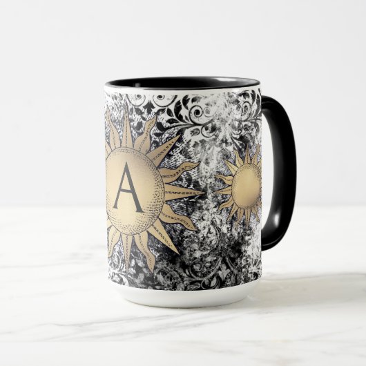 Golden Sun & Initiaal Mok (Voorkant rechts)