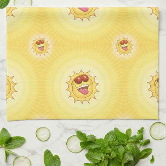 Golden Sun Kitchen Towel Theedoek (Gevouwen)