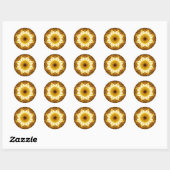Golden Sun Mandala Ronde Sticker (Vel)