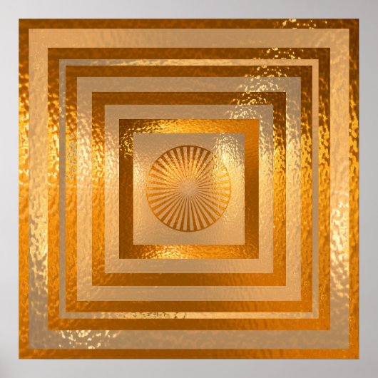 Golden Sun Mandala - Warm Regards Poster (Voorkant)