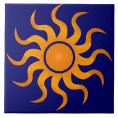 Golden Sun Midnight Blue Tile - Groot Tegeltje (Voorkant)