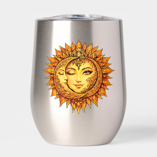 Golden Sun Moon Boho Goddess | Celestial Mandala (Voorkant)