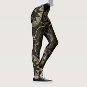 Golden Sun Moon Stars Celestial Astronomy art Leggings (Rechts)
