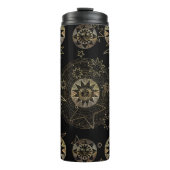 Golden Sun Moon Stars Celestial Astronomy art Thermosbeker (Voorkant)