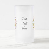 Golden Sun of May Argentina Flag Drink Glass Matglas Bierpul (Center)