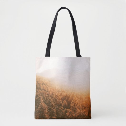 GOLDEN SUN OVER A FOREST TOTE BAG (Voorkant)