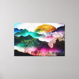 Golden Sun over Gemstone Mountains Canvas Afdruk