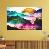 Golden Sun over Gemstone Mountains Canvas Afdruk (Insitu (Woonkamer))