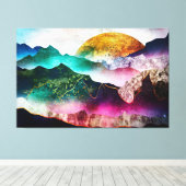 Golden Sun over Gemstone Mountains Canvas Afdruk (Insitu (Houten vloer))