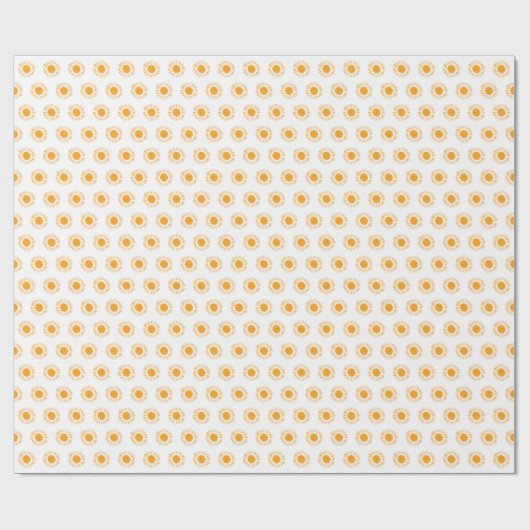 Golden Sun Pattern Cadeaupapier (Vlak)